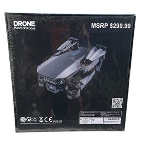 Sleek Black Drone with Obstacle Avoidance New in Unopened Box